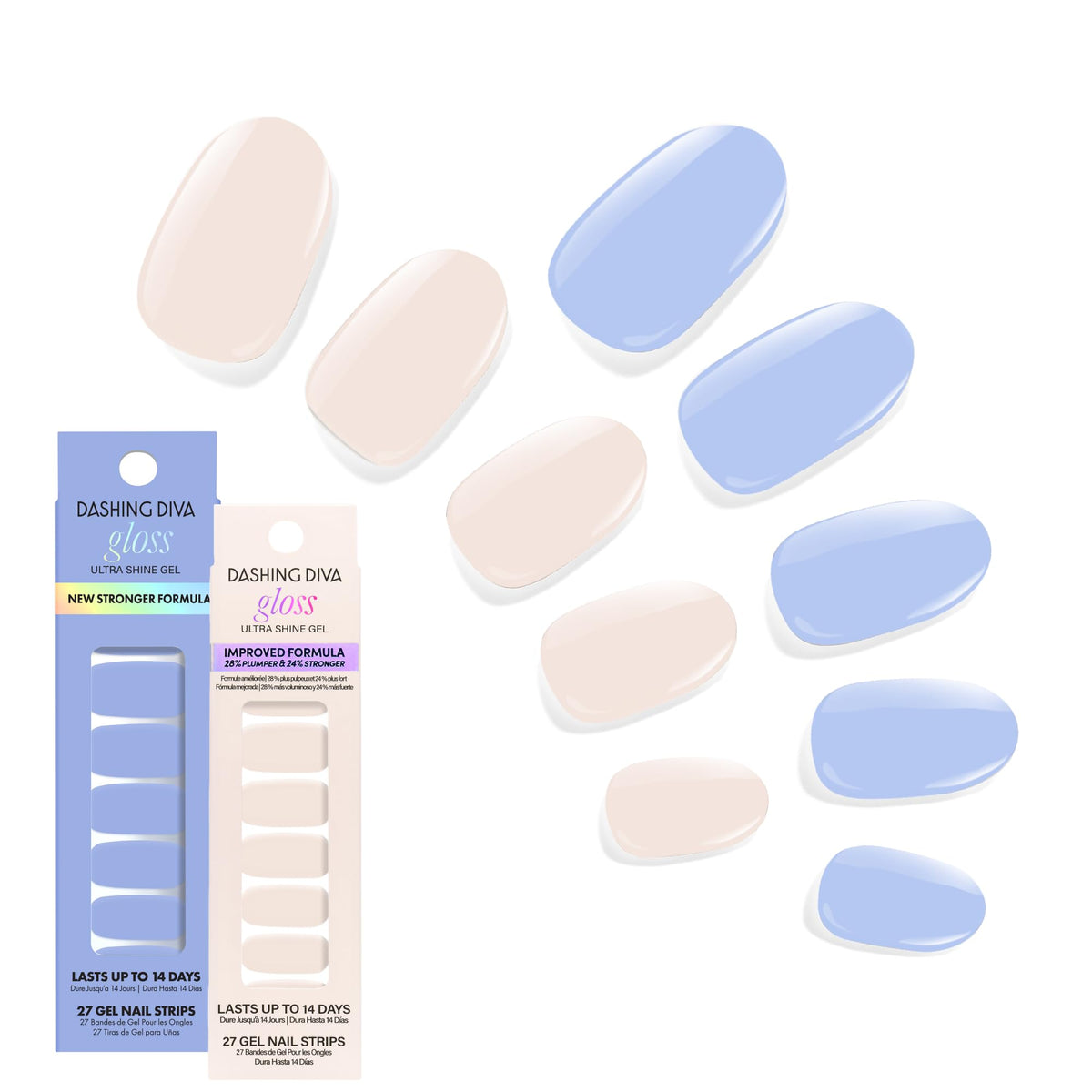 Dashing Diva front packaging showing Blue Sky Collection and glossy finish benefit