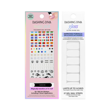 Dashing Diva bundle front packaging showing included sets and tools for quick glossy nails