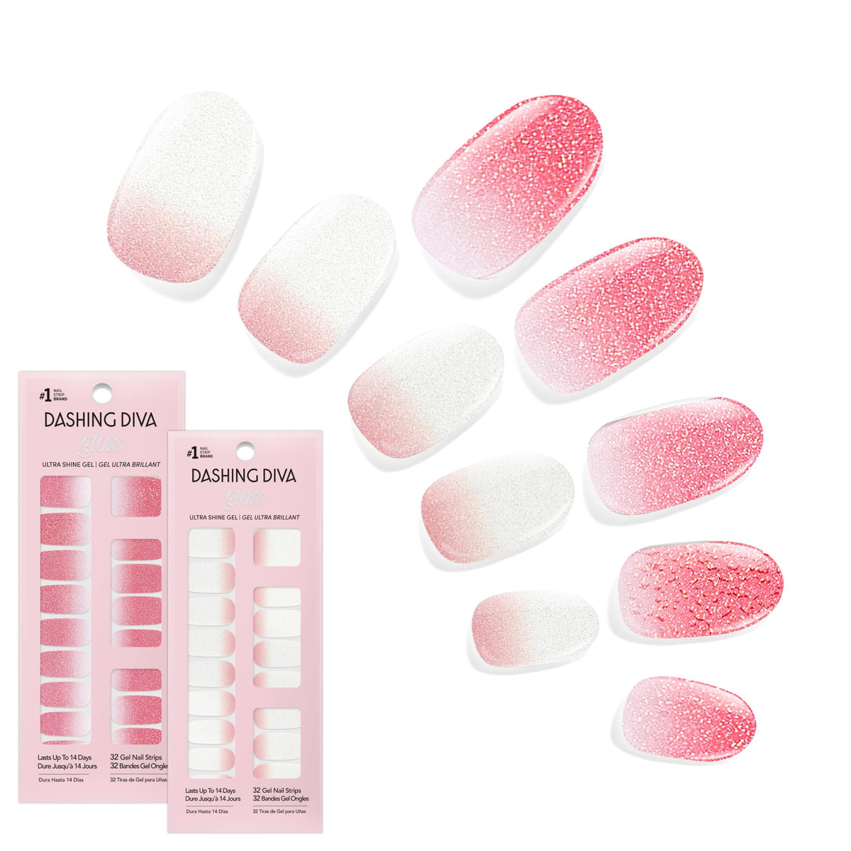 Dashing Diva front packaging showing both ombré sets and tools for quick application