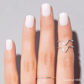 Dashing Diva coconut milk shade texture close-up showing creamy finish