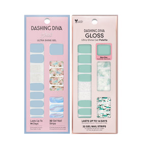 Dashing Diva completed manicure on model hands showing salon-quality shine