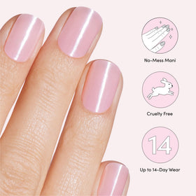 Dashing Diva nail strips curing under LED light for fast salon-strength results