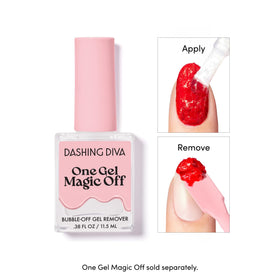 Dashing Diva Duo in use on nails demonstrating salon-quality cured shine