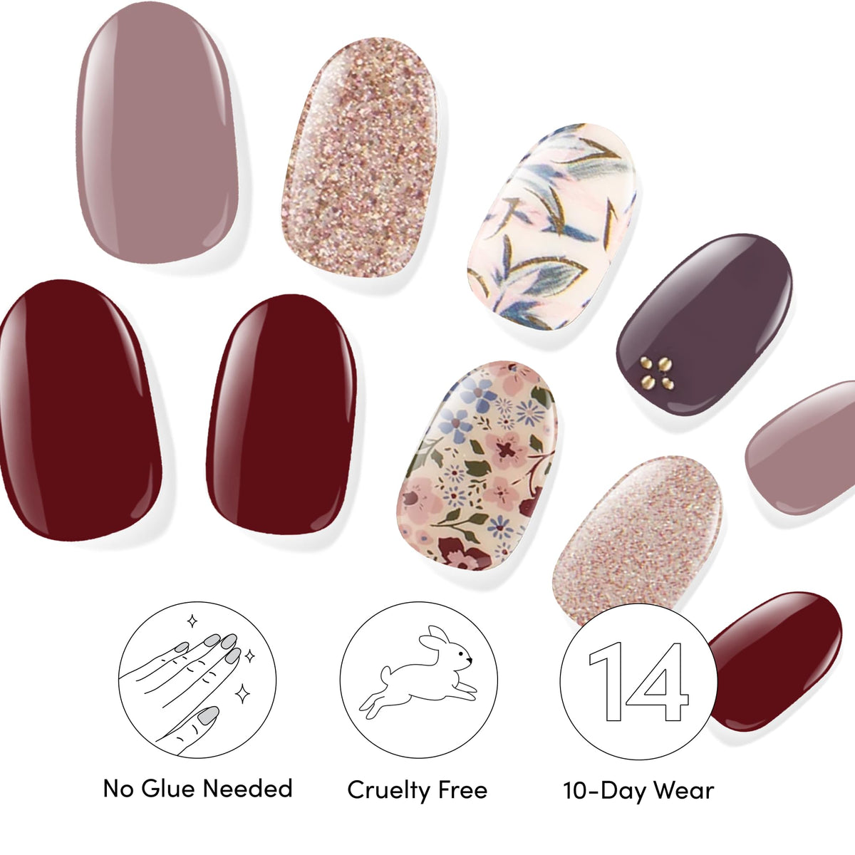 Dashing Diva fingernail being filed after application for a clean edge