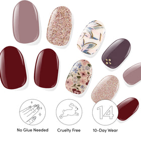 Dashing Diva fingernail being filed after application for a clean edge
