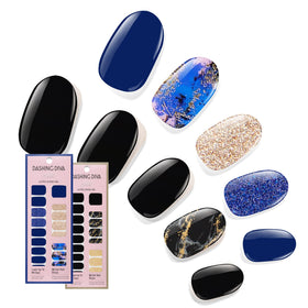 Dashing Diva front packaging showing both Dark Marble sets and included tools for convenience