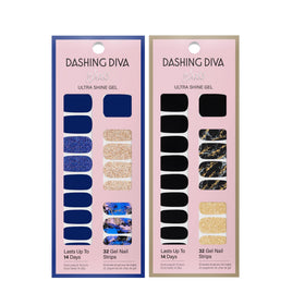Dashing Diva glossy finish detail reflecting light to show long-lasting high shine