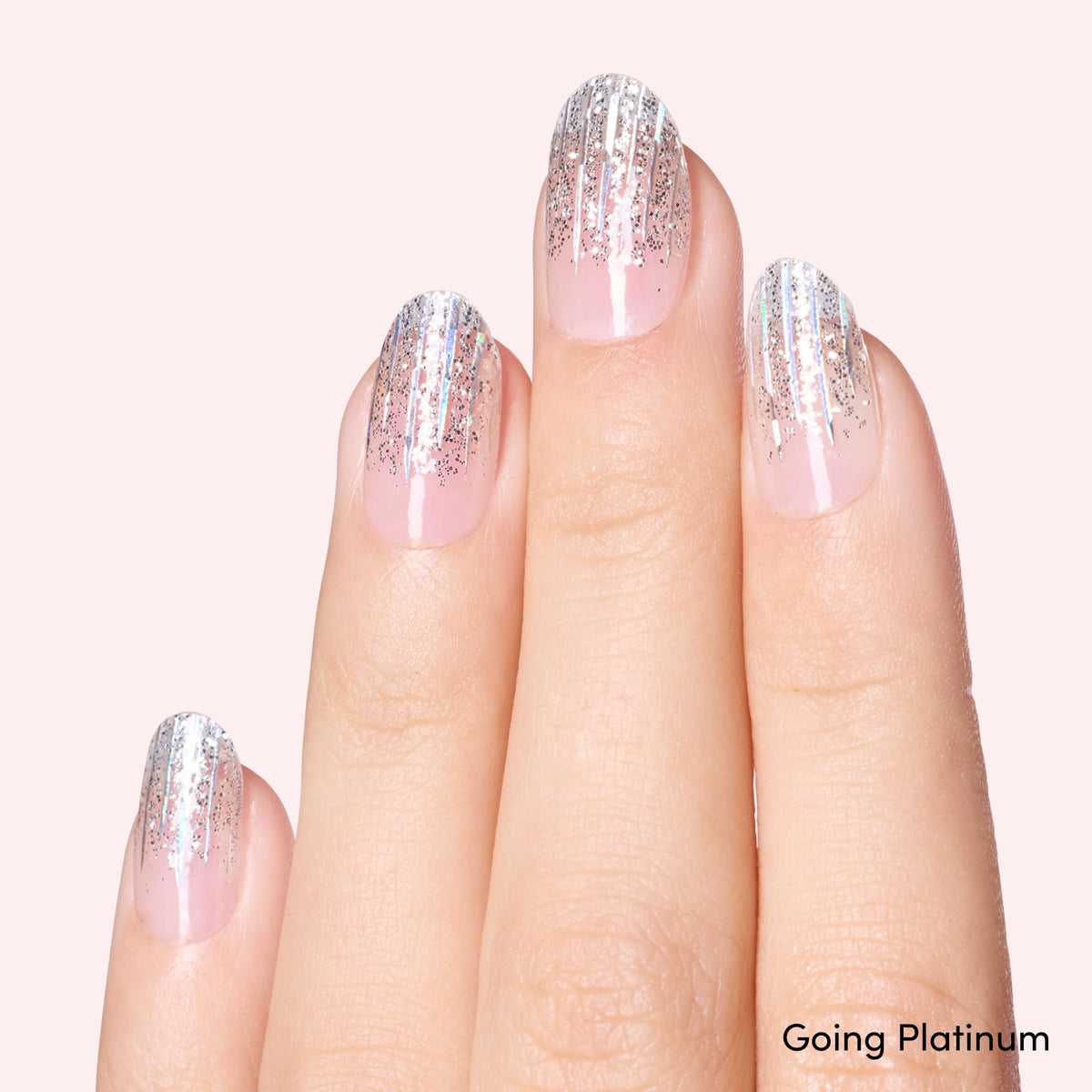 Dashing Diva Going Platinum detail showing metallic sheen for an upscale look