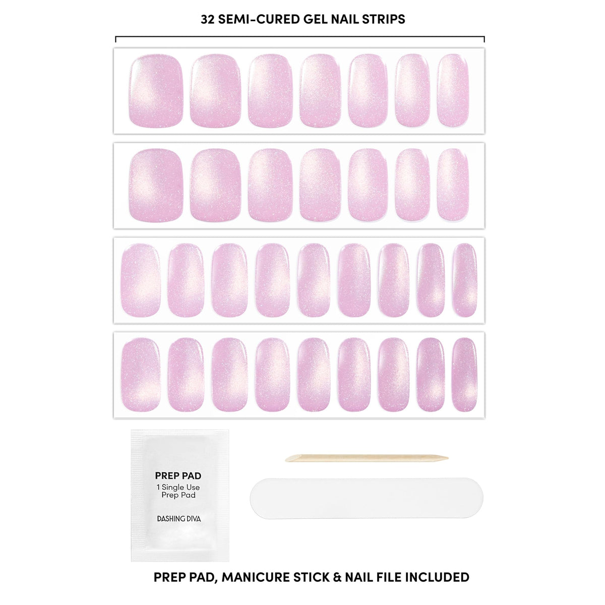 Hand curing Dashing Diva strips under LED light demonstrating fast 60-second cure