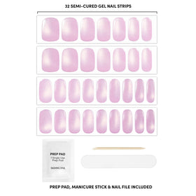 Hand curing Dashing Diva strips under LED light demonstrating fast 60-second cure