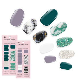 Dashing Diva front packaging showing both Light Marble sets and benefits