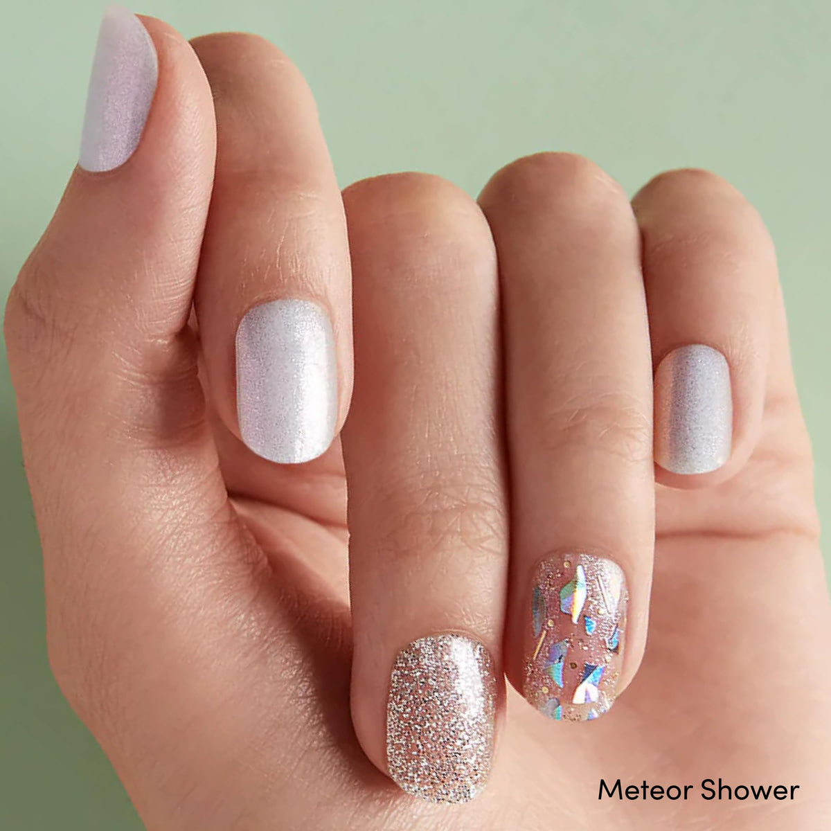 Dashing Diva Meteor Shower close-up highlighting sparkly finish and glossy shine