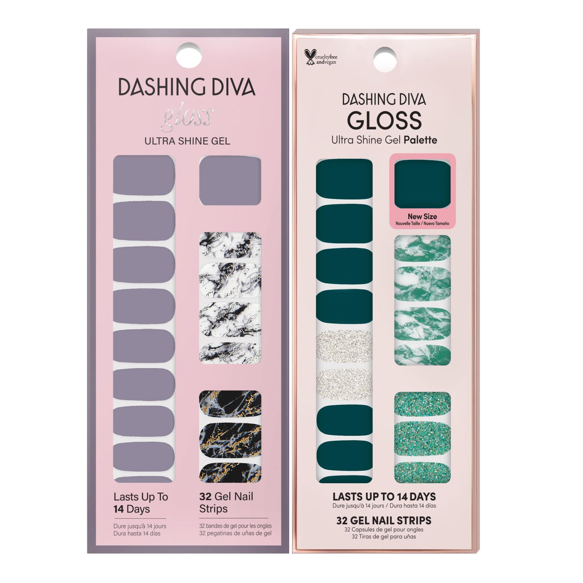 Dashing Diva nails wearing Ivy Opal showing pearlescent accent effect