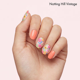 Dashing Diva Notting Hill Village detail highlighting floral design and shine