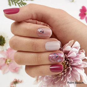 Dashing Diva Palm Beach accent detail showcasing pattern variety and vibrant color payoff