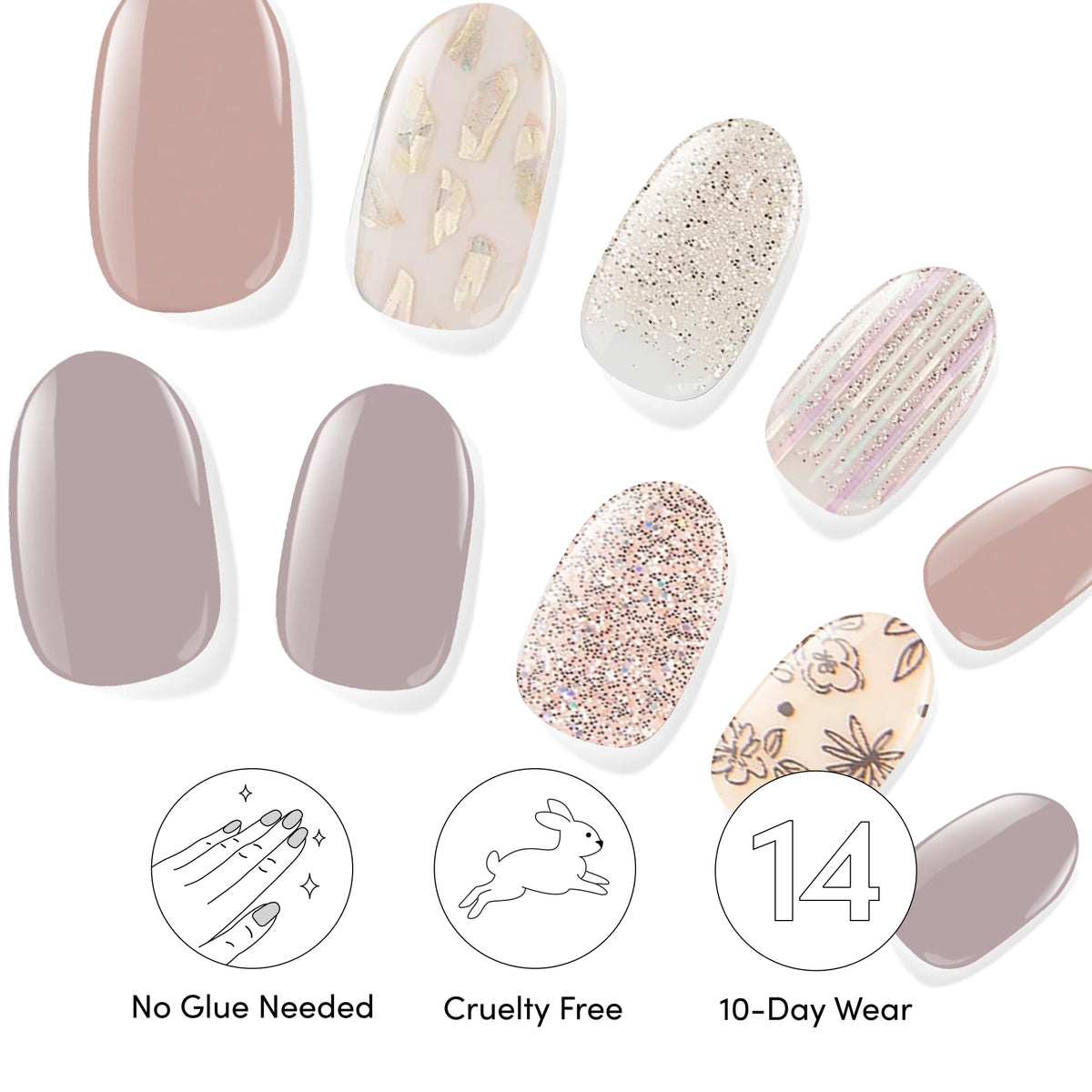 Dashing Diva prep pad and nail file included for easy prep benefit