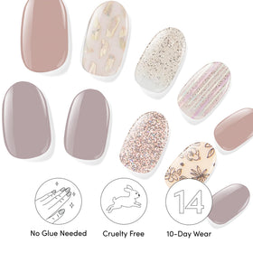 Dashing Diva prep pad and nail file included for easy prep benefit