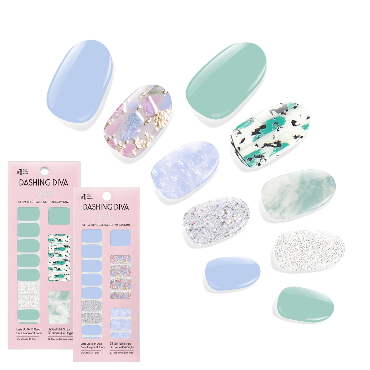 Dashing Diva front packaging showing both Quartz Collection sets and benefits