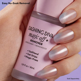 Dashing Diva removing press-on with oil and stick for gentle removal