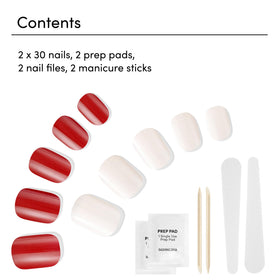 Dashing Diva arranged nail sizes indicating variety and perfect fit