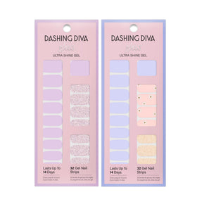 Dashing Diva size selection display illustrating multiple widths for a perfect fit benefit