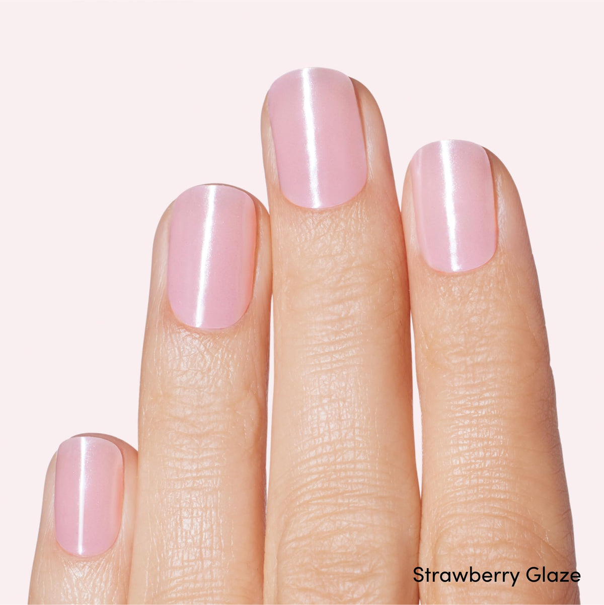 Dashing Diva Strawberry Glaze sheet displayed to show color and reflective particles