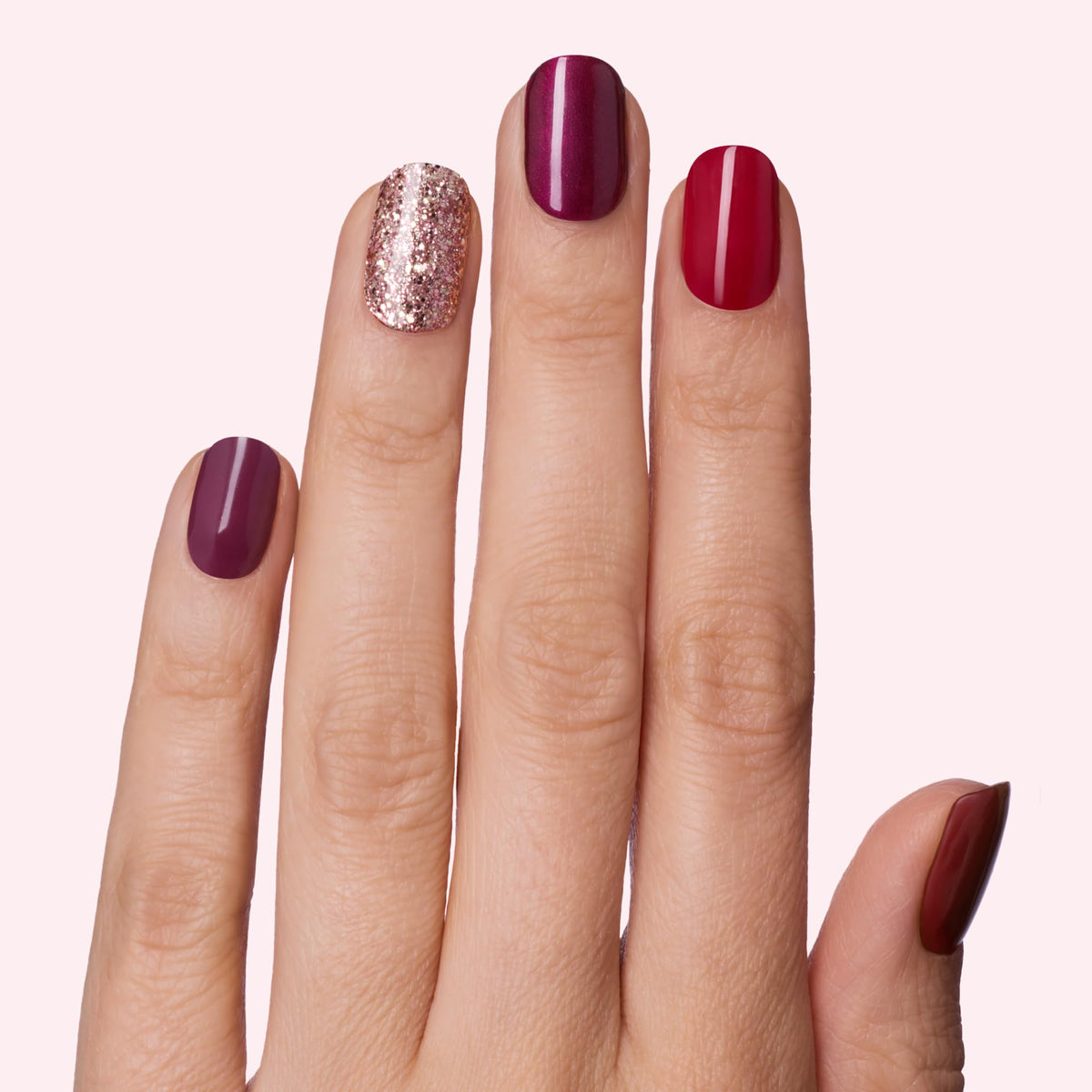 Close-up of Dashing Diva strip texture highlighting smooth shine and chip resistance