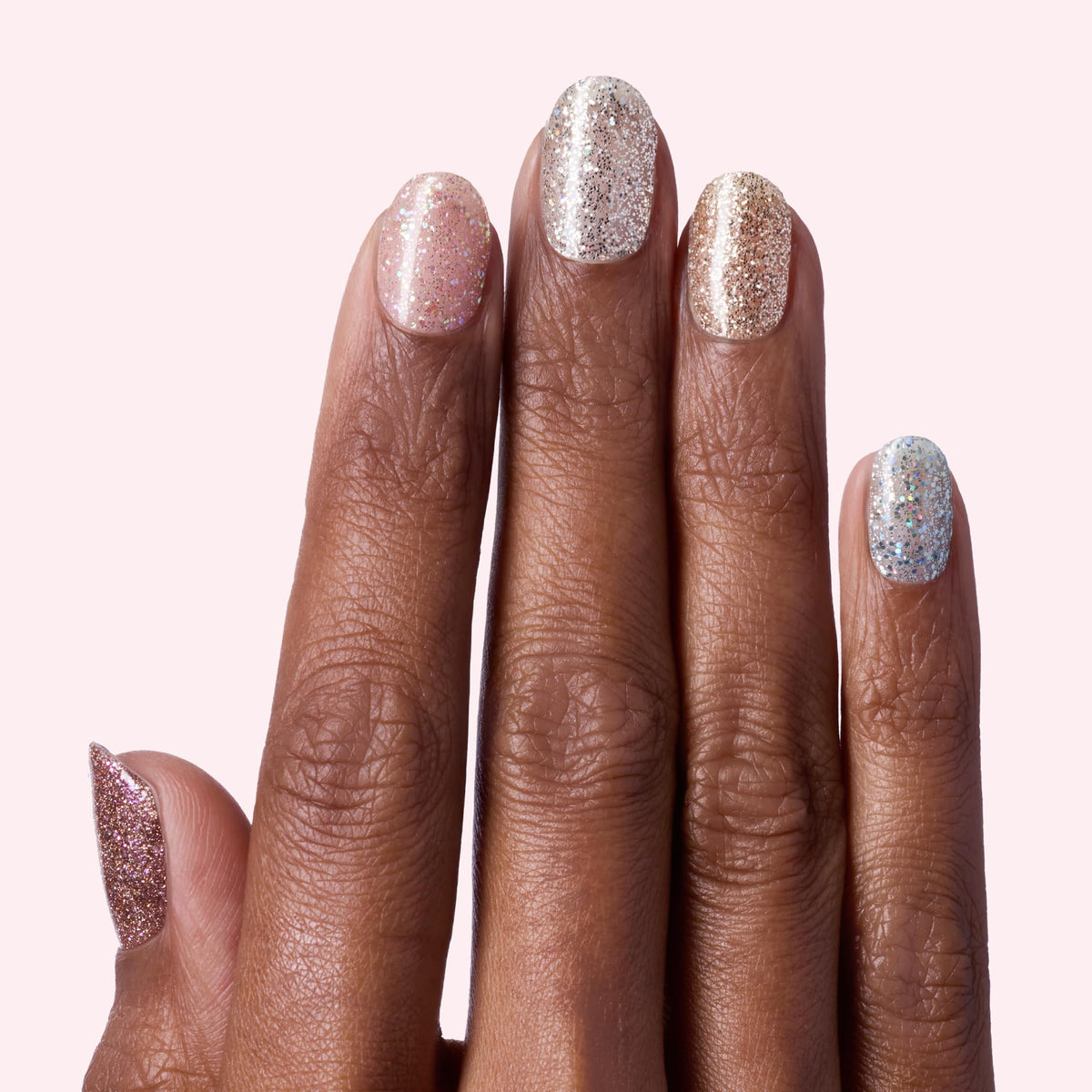 Dashing Diva close-up of strip texture highlighting sparkle and smooth shine