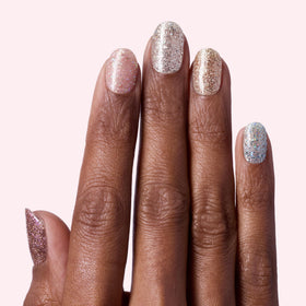 Dashing Diva close-up of strip texture highlighting sparkle and smooth shine