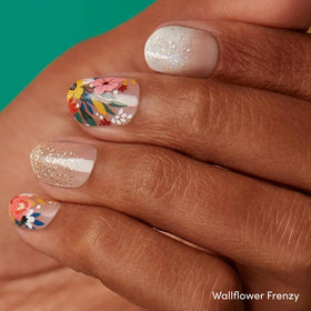 Dashing Diva close-up Wallflower Frenzy gel strip highlighting high-shine detail