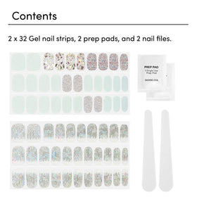 Dashing Diva strip texture macro revealing smooth gel surface and chip resistance