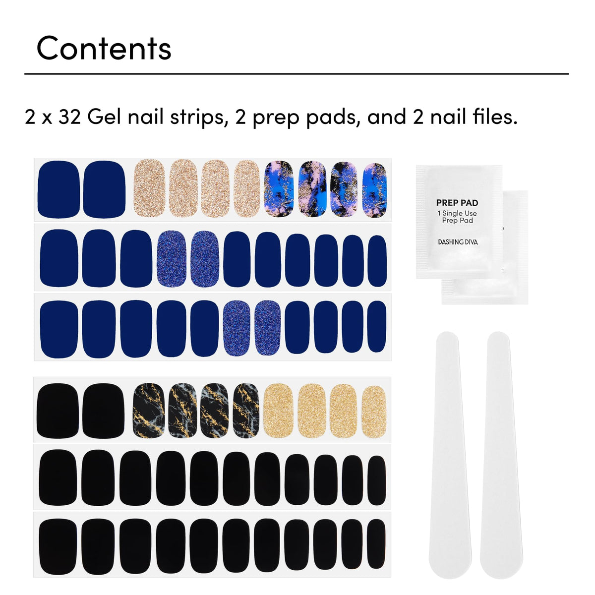 Dashing Diva gel strips applied on fingers demonstrating easy at-home use and instant gloss