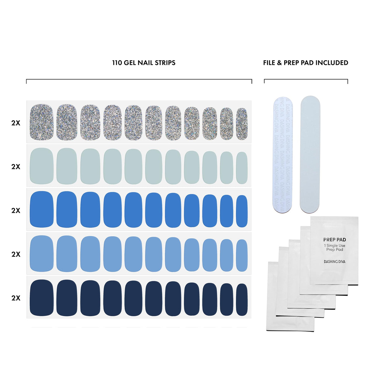 Dashing Diva layout of 110 wraps showing variety and color options