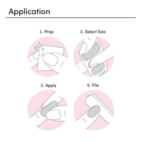 Dashing Diva prep pad and nail file displayed for easy application benefits