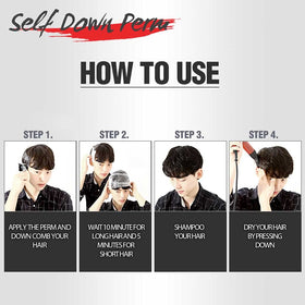 DASHU application at roots showing how it flattens side hair quickly