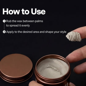 DASHU Wild Design Muscle Wax on model side view demonstrating matte textured hairstyle hold