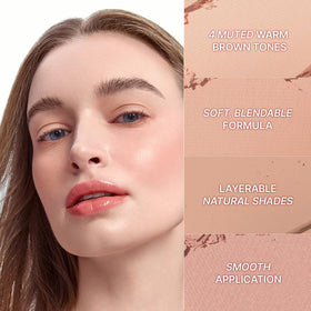 dasique close-up of powder pans highlighting silky texture benefit: smooth blendable finish