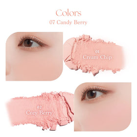 dasique close-up powder texture Candy Berry demonstrating silky smooth finish benefit