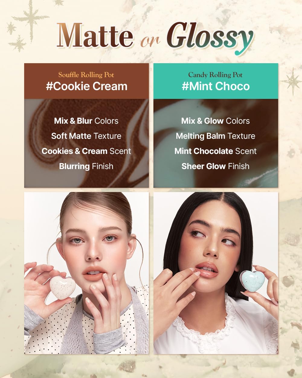 dasique cheeks in lifestyle setting showing warm, diffused cheek color