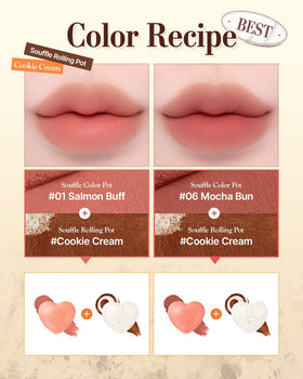 dasique lips with Cookie Cream shade showing natural, blurred tint