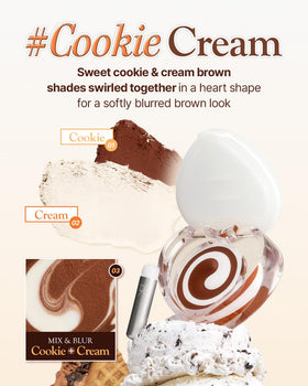 dasique arm swatches show both cookie cream shades for tone comparison