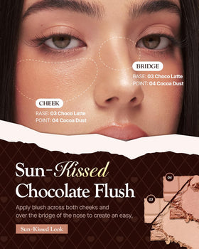 dasique flatlay of four shades showing color coordination for multiuse looks