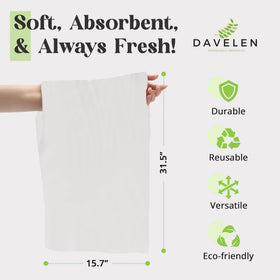 DAVELEN towel under facial tools showing hygienic protection and comfort