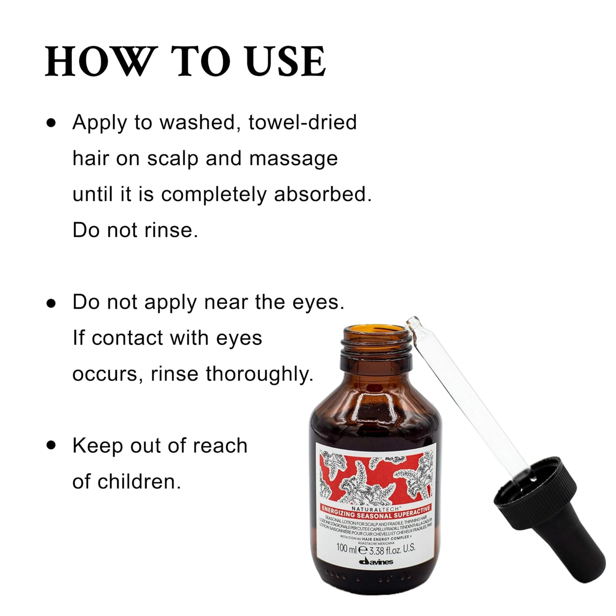 Davines application on scalp demonstrating easy targeted use benefit