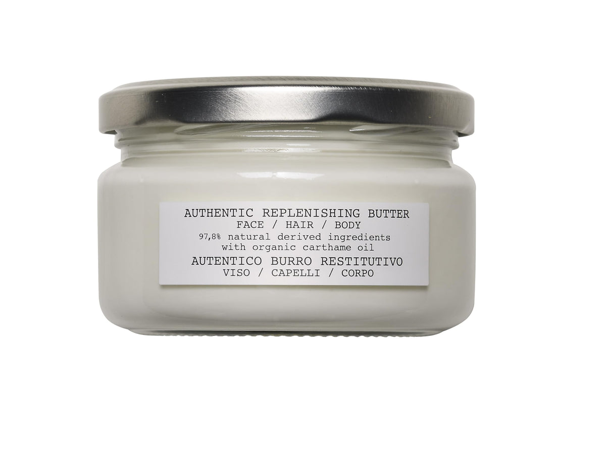 Davines jar front view showing replenishing butter and brand for instant moisture