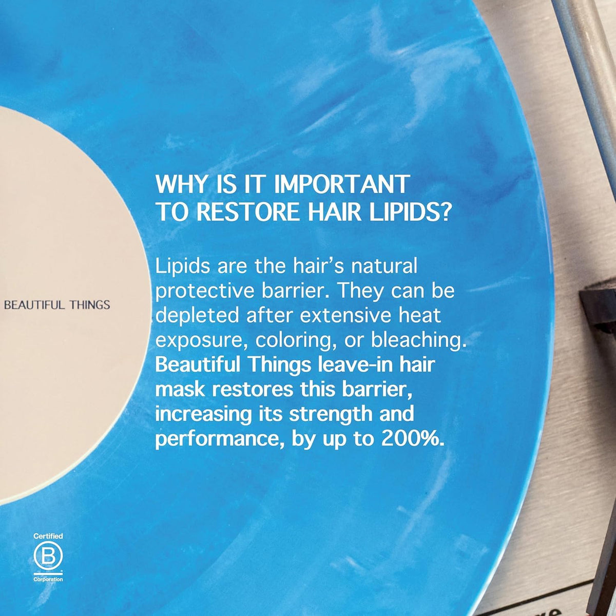 Davines product used before heat styling for protection
