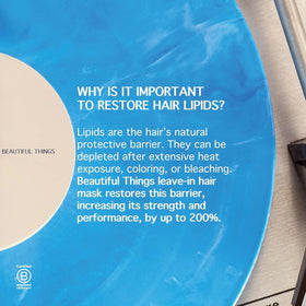 Davines product used before heat styling for protection