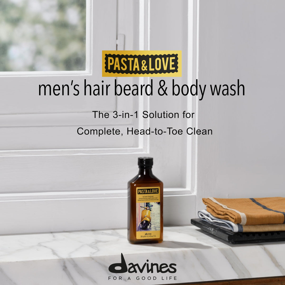 Davines bottle cap detail demonstrating easy dispensing benefit