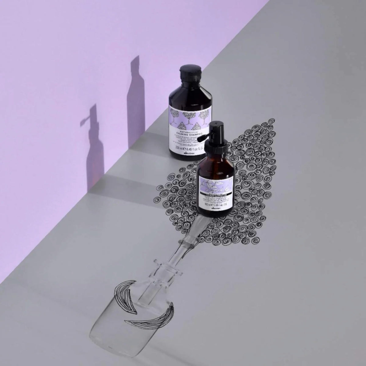 Texture shot of shampoo lather on hand, Davines gentle cleansing benefit