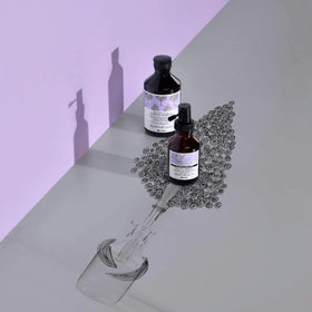 Texture shot of shampoo lather on hand, Davines gentle cleansing benefit